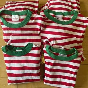 Hannah Anderson family Pajamas lot red, white, Christmas. Small, large, 10, 7